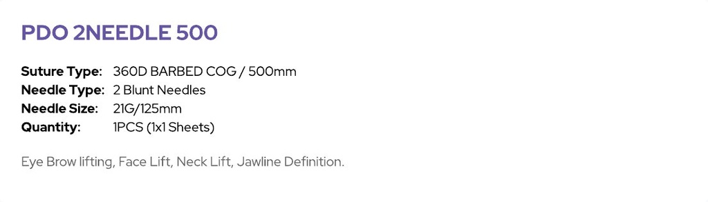 [X-2092] Xline® PDO 2NEEDLE 500